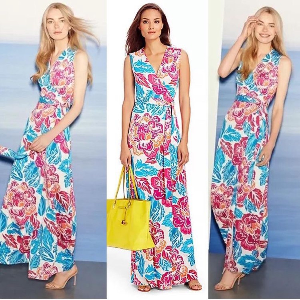 DVF Giant floral wrap dress